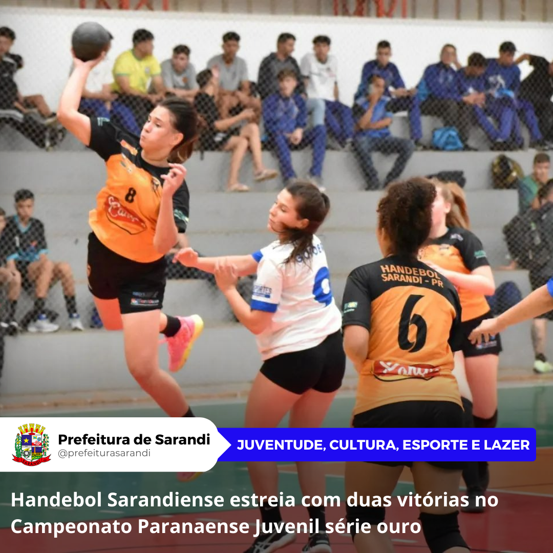 Handebol Sarandiense estréia com duas vitórias no Campeonato Paranaense Juvenil série ouro